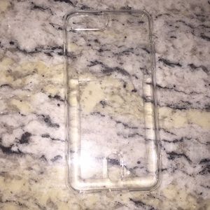 Clear iPhone 7 Plus case with card holder